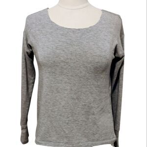 Athleta  Sweatshirt Buttery Cozy Balletcore Scoop Neck Thumbhole Athleisure S